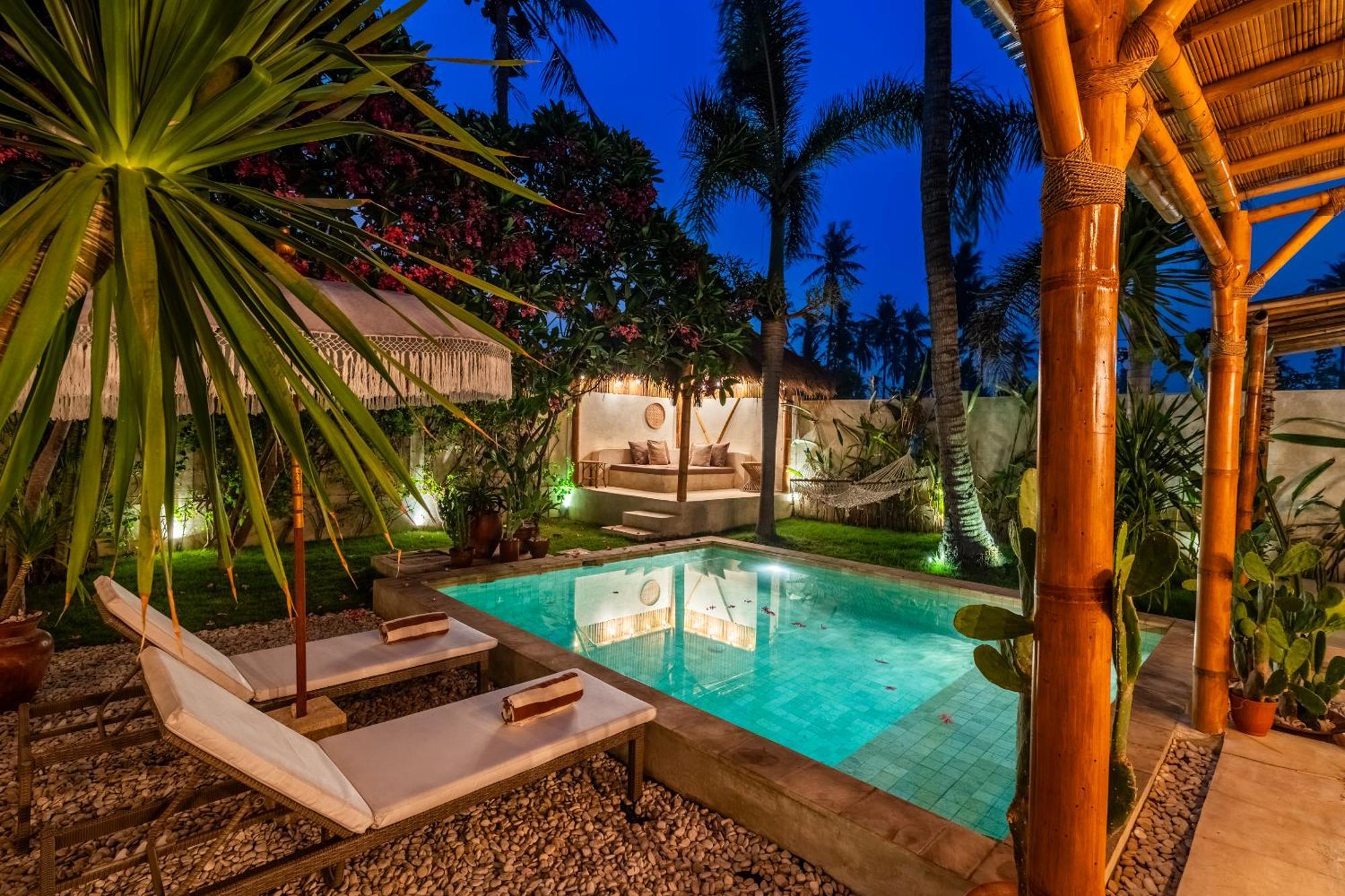 Villa Burung Gili Air Authentic 3-Bedroom Bamboo Villa With Private Pool Exterior photo
