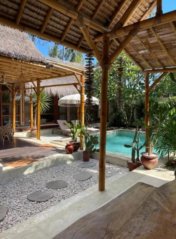 Villa Burung Gili Air Authentic 3-Bedroom Bamboo Villa With Private Pool Exterior photo