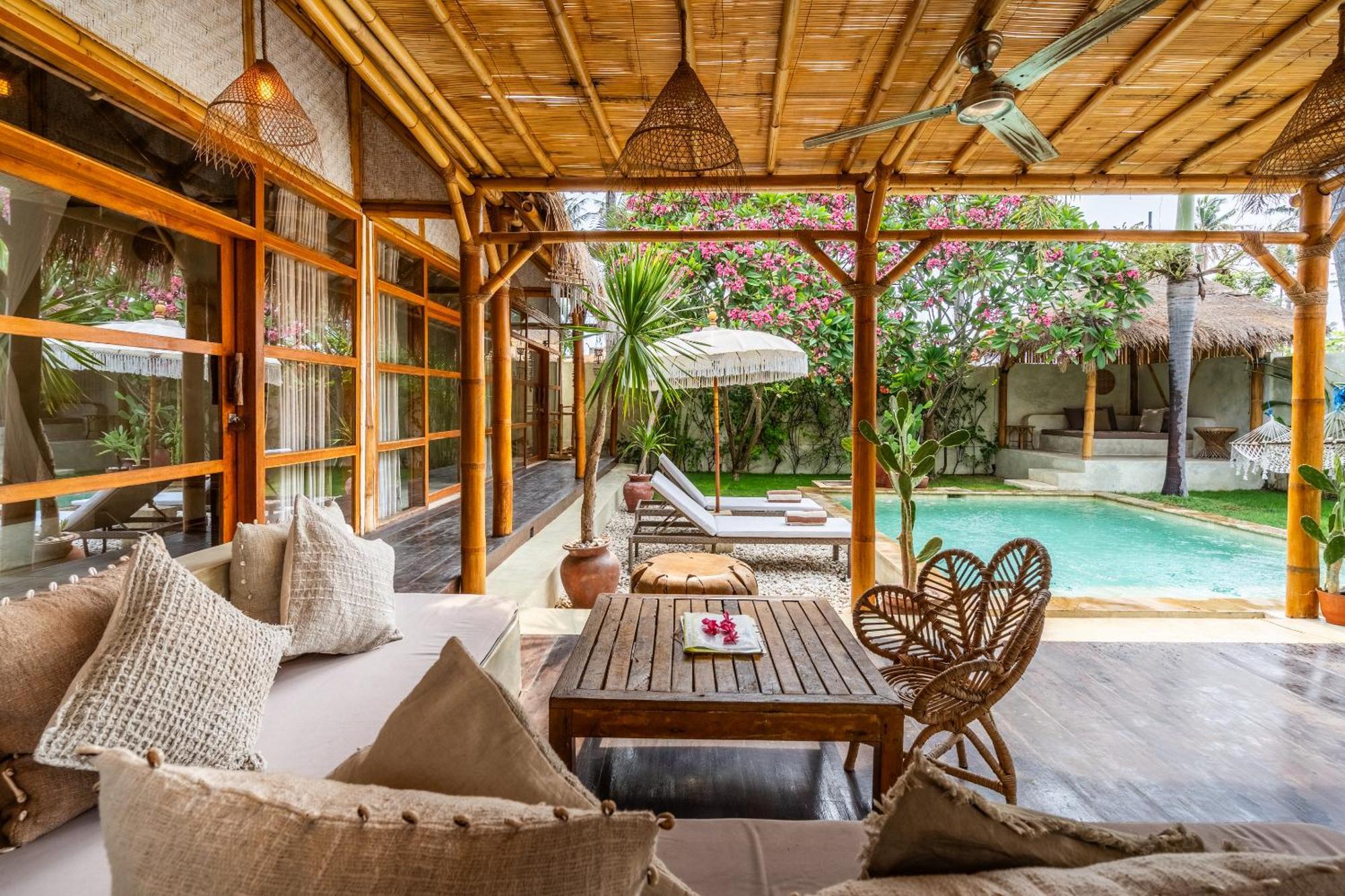 Villa Burung Gili Air Authentic 3-Bedroom Bamboo Villa With Private Pool Exterior photo
