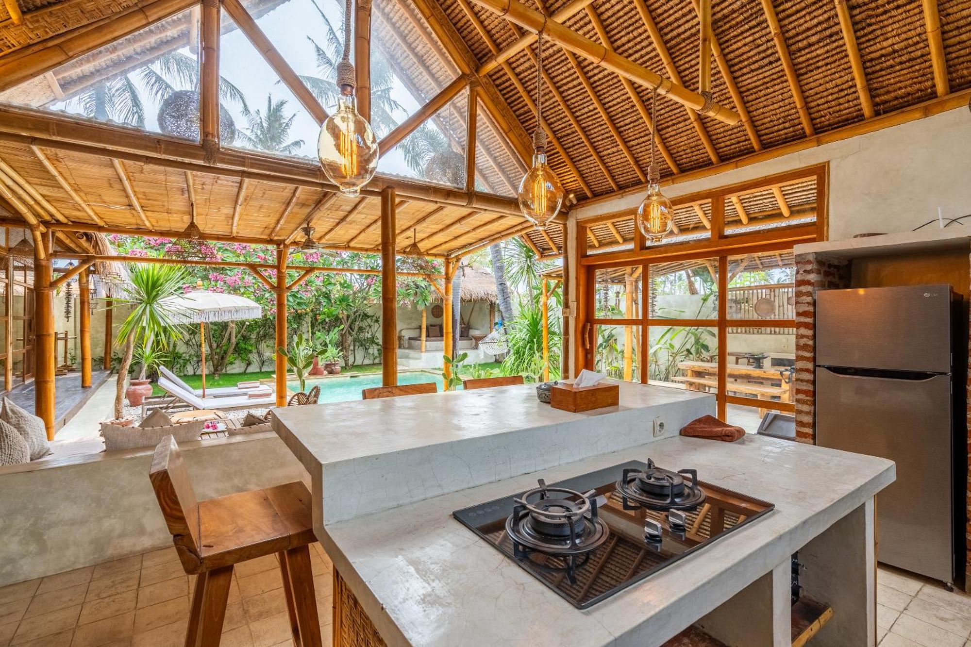 Villa Burung Gili Air Authentic 3-Bedroom Bamboo Villa With Private Pool Exterior photo